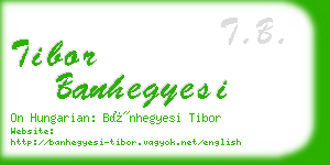 tibor banhegyesi business card